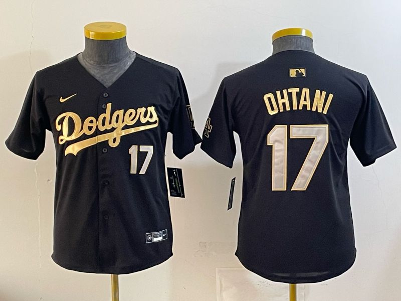 Youth Nike 2026 Los Angeles Dodgers #17 Ohtani  Black Gold Game MLB Jersey 061->youth mlb jersey->Youth Jersey